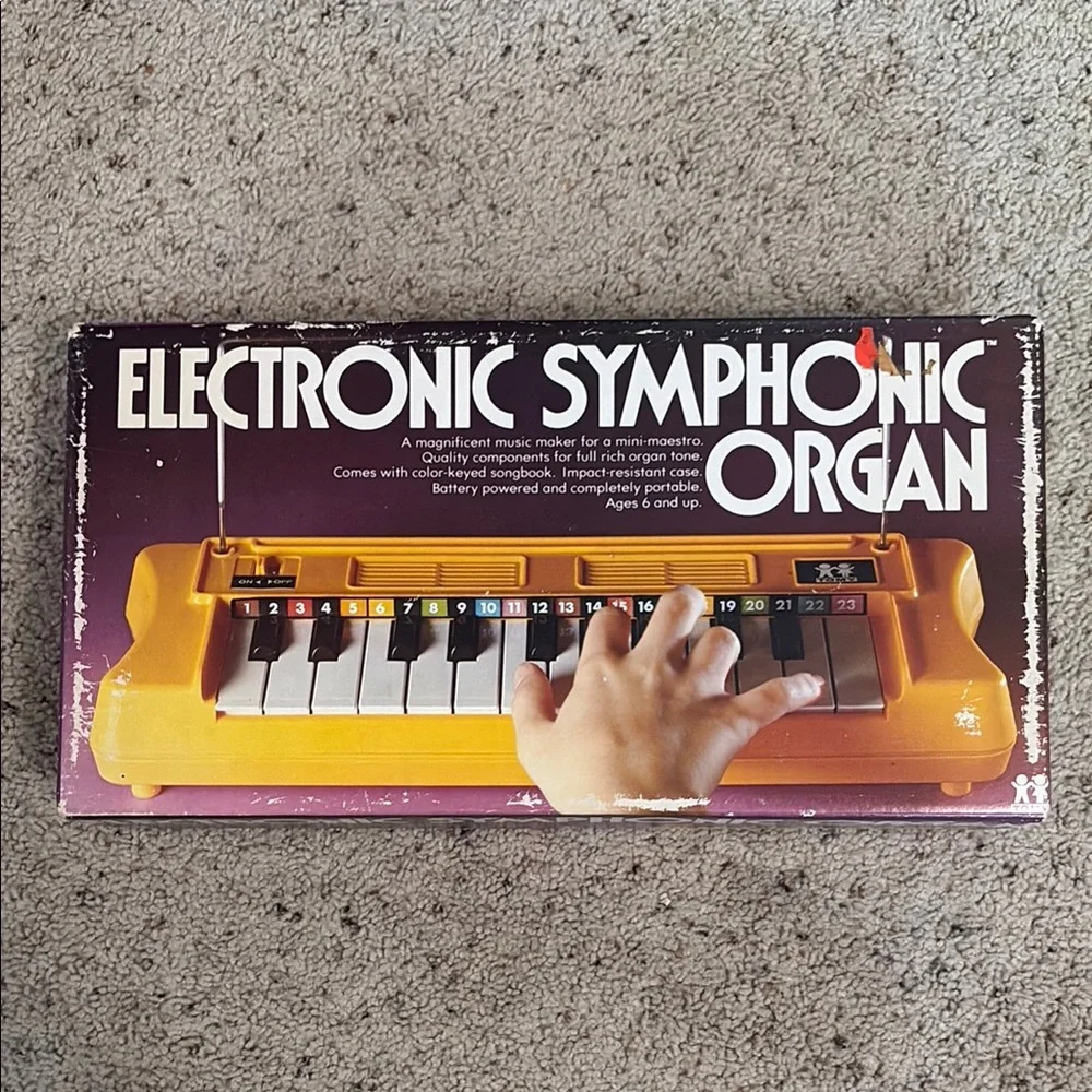 Rare Tony 1978 Electronic Symphonic Organ - Yellow